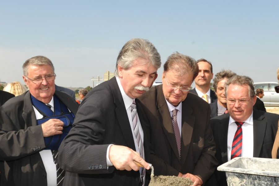 Pose de la première pierre du PRAE Nicolas Appert, Castelanaudary (Aude), 30 septembre 2009